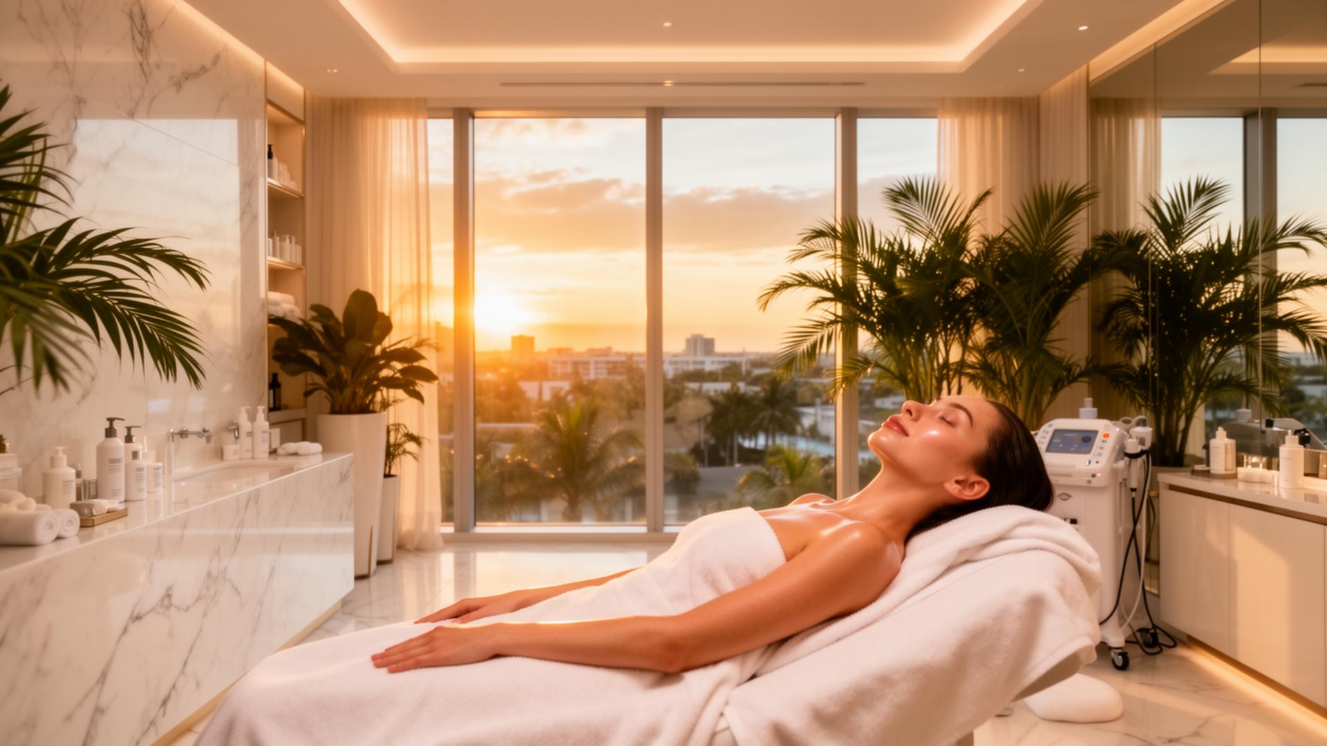 Luxury treatment room at Miami Skin Spa, premier med spa in Brickell Miami