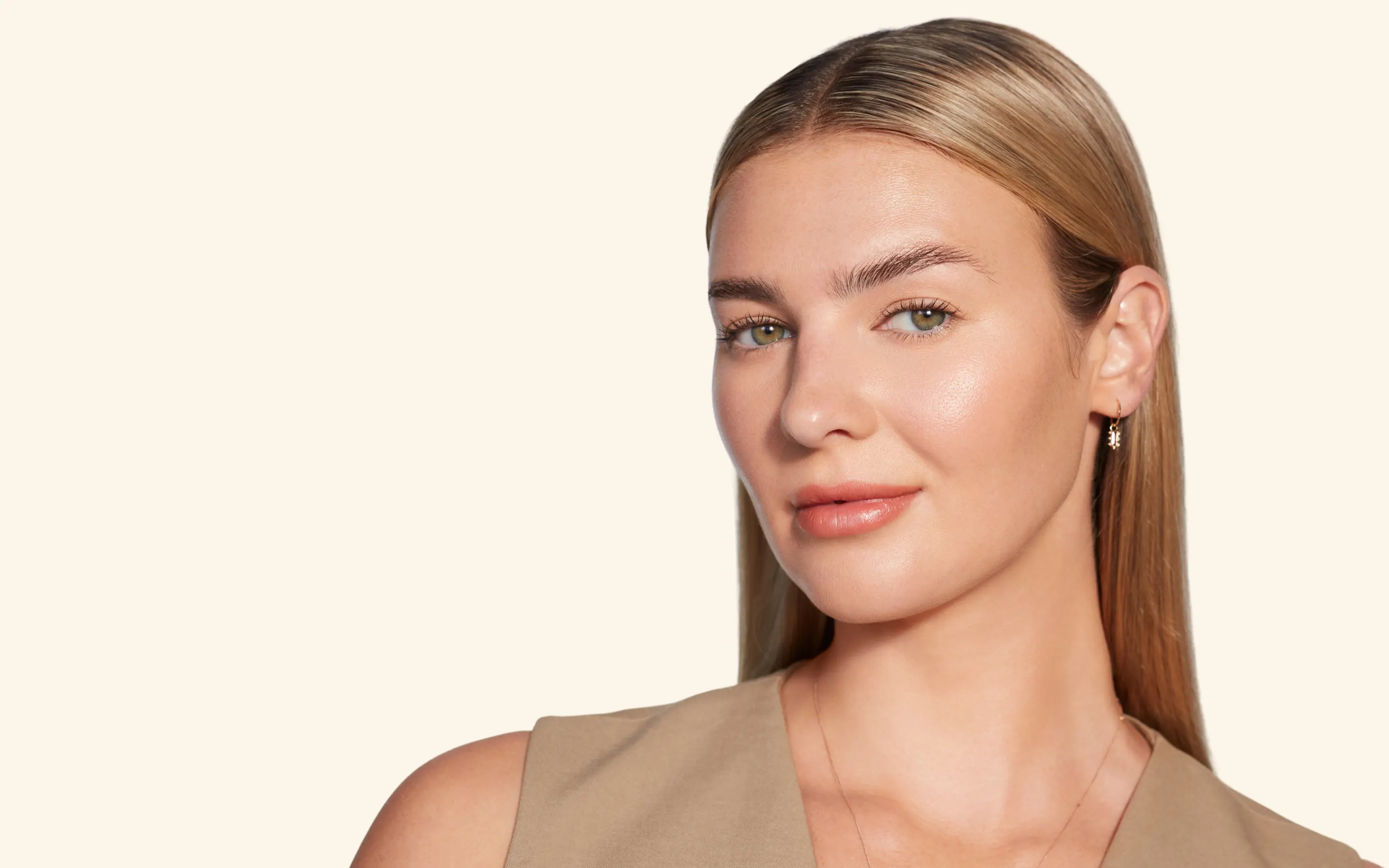 Refreshed, naturally glowing skin after dermal filler treatment